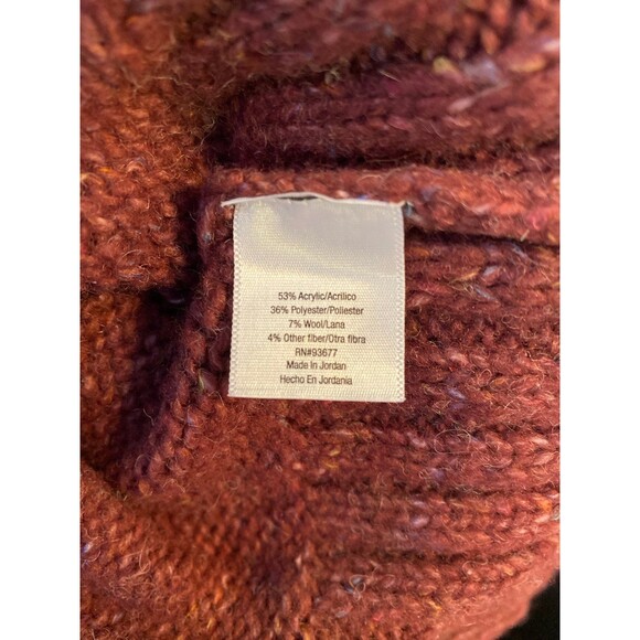 St. John’s Bay Cable  Knit Sweater Dress Burgundy Flecked Size Large NEW Cute! - Picture 8 of 12
